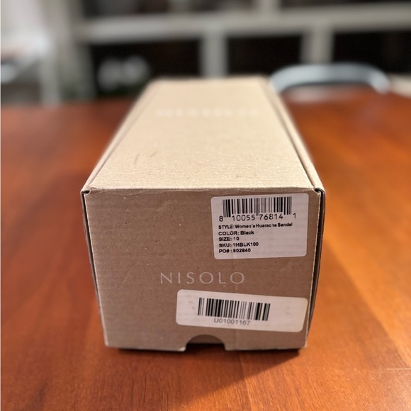 Nisolo women’s black leather Huarache Sandal - Picture 10 of 12